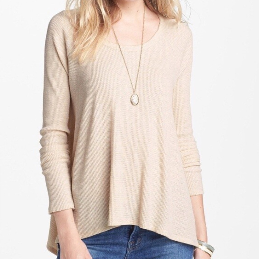 Free People Waffle Knit Top